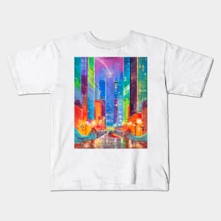 DuSable Bridge. Chicago at Night Kids T-Shirt